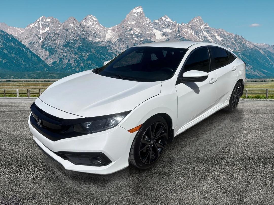 Black 2019 Honda Civic Sedan Front-Wheel Drive Continuously Variable Transmission