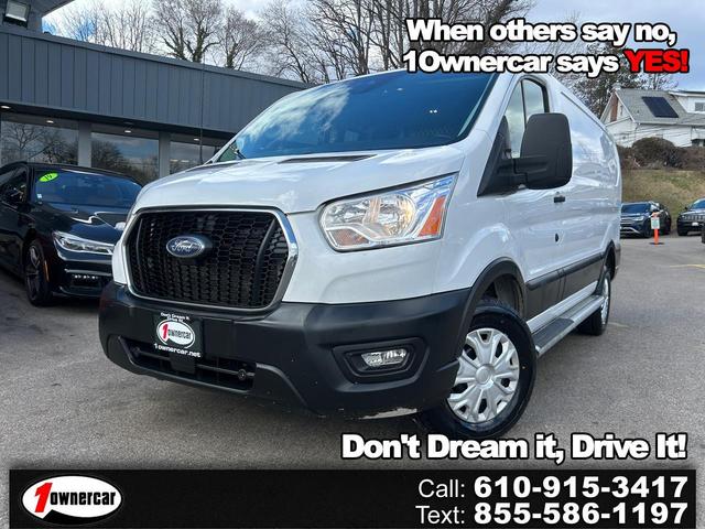 White 2022 Ford Transit Cargo Van Rear-Wheel Drive Continuously Variable Transmission