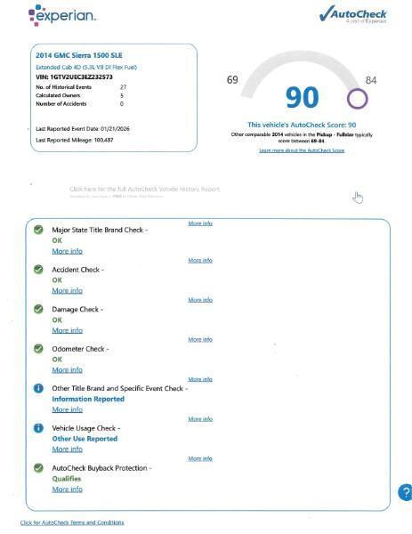 GMC Sierra 1500 SLE Ext. Cab 4WD 2014