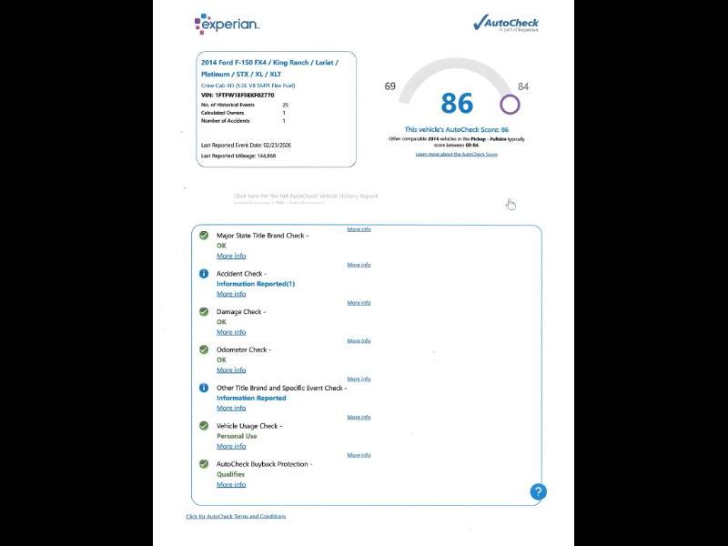 Ford F-150 Lariat SuperCrew 4WD 2014