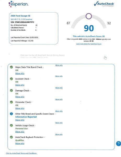 Ford Escape SE AWD 2020