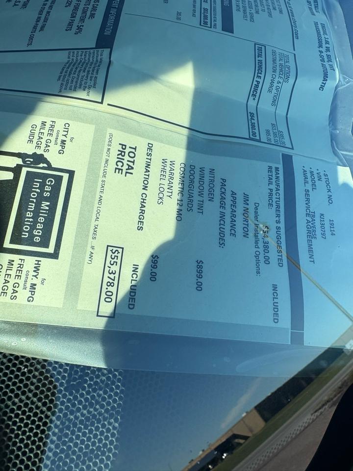 Chevrolet Traverse AWD 4dr High Country w/2LZ 2019