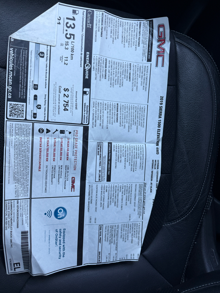 GMC Sierra 1500 4WD Crew Cab 147" Elevation 2019