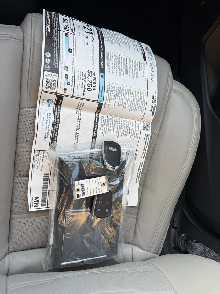 Cadillac CT6 4dr Sdn 3.0L Turbo Premium Luxury AWD 2016