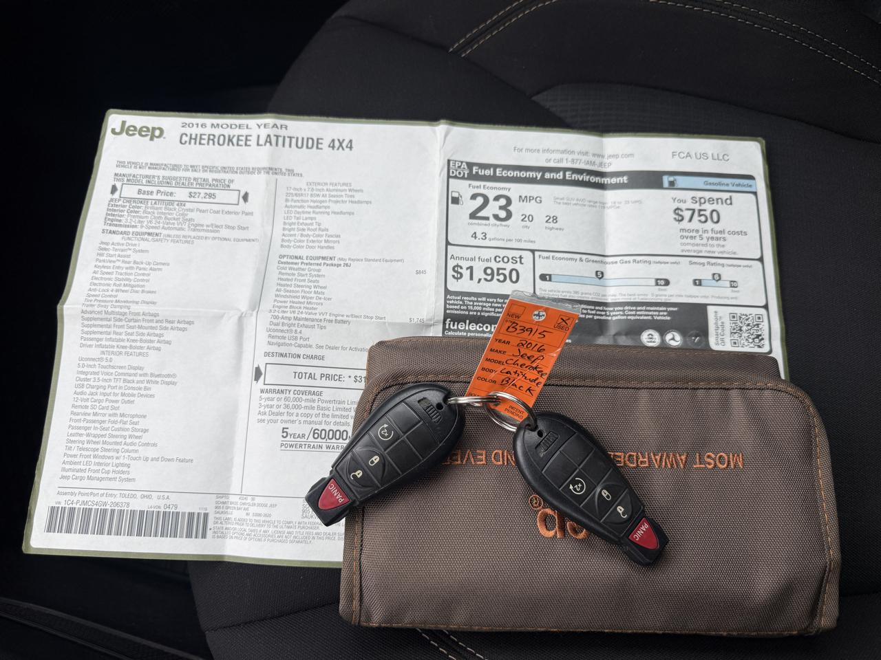 Jeep Cherokee 4WD 4dr Latitude 2016