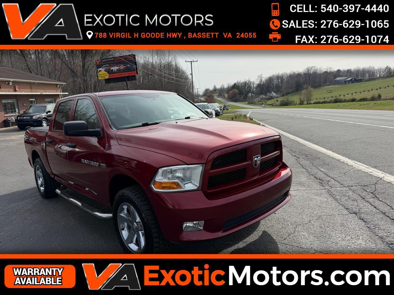2012 RAM 1500 4WD Crew Cab 140.5" Sport