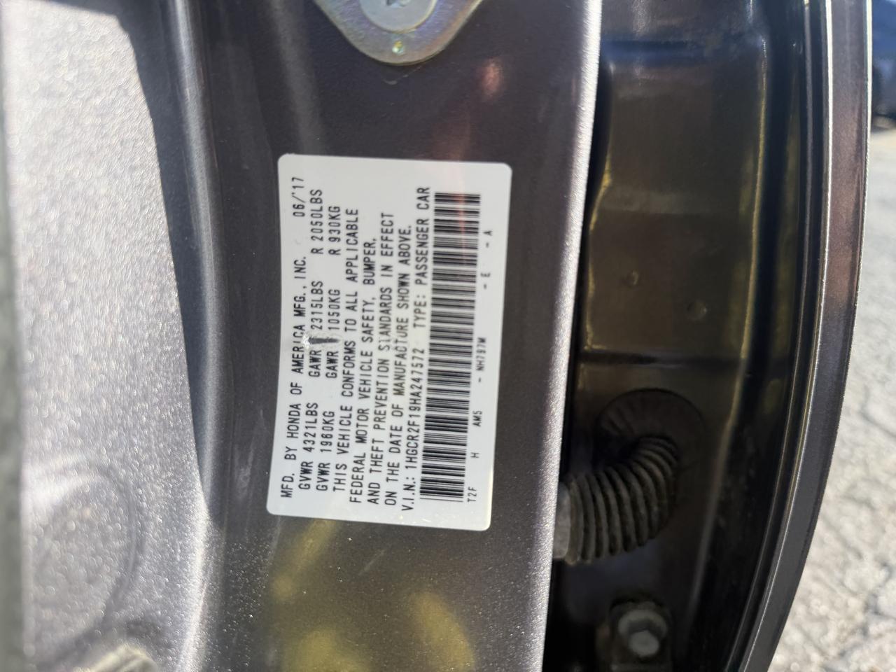 Honda Accord Sedan Sport CVT 2017