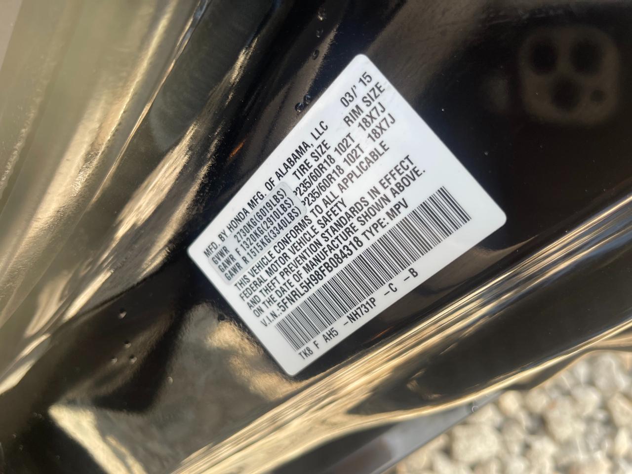 Honda Odyssey Touring 2015