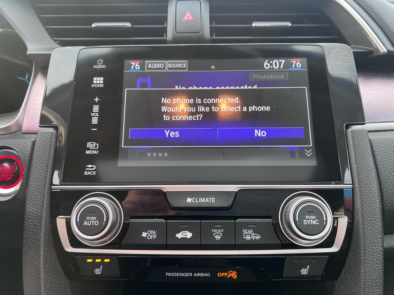 Honda Civic EX-L Sedan CVT 2016