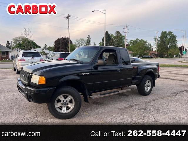Black 2002 Ford Ranger 4 Dr Edge 4WD Extended Cab SB Pickup Truck Four-Wheel Drive 5-Speed Automatic