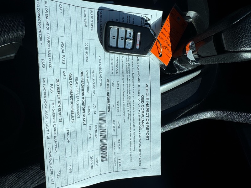 Honda Civic LX-P Coupe CVT 2018