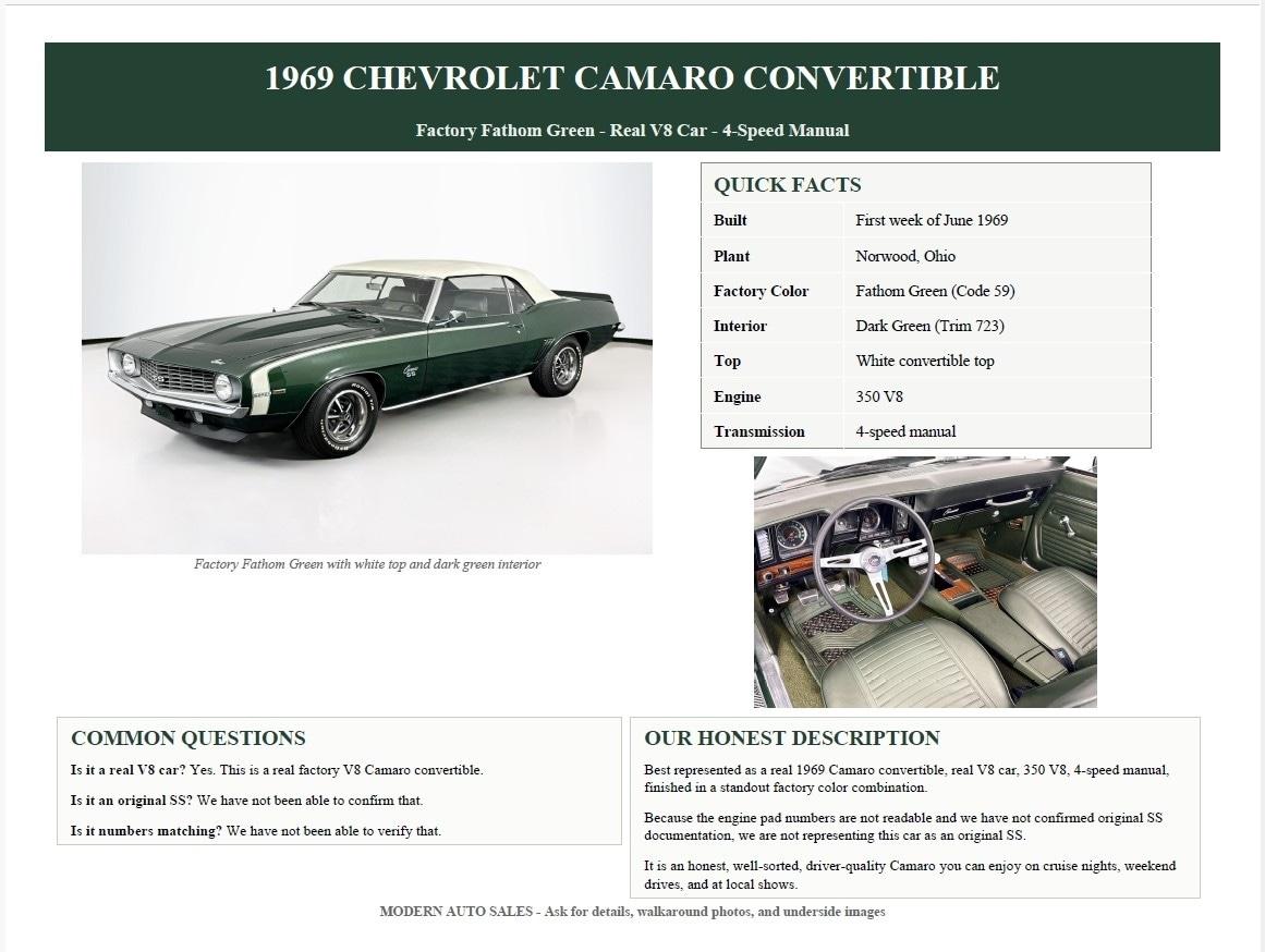 Chevrolet Camaro  1969