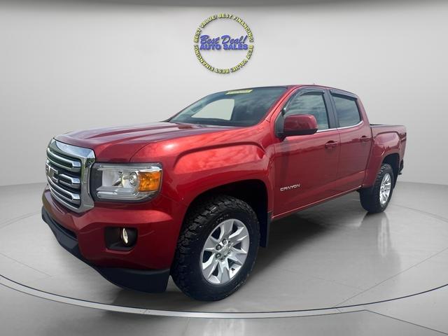 Red 2016 GMC Canyon SLE Crew Cab 4WD Pickup Truck Four-Wheel Drive 6-Speed Automatic