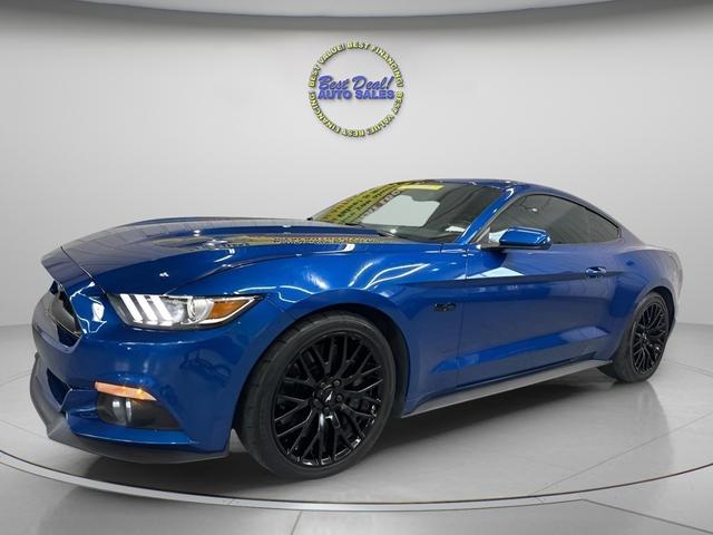 Blue 2017 Ford Mustang Coupe Rear-Wheel Drive 6-Speed Manual