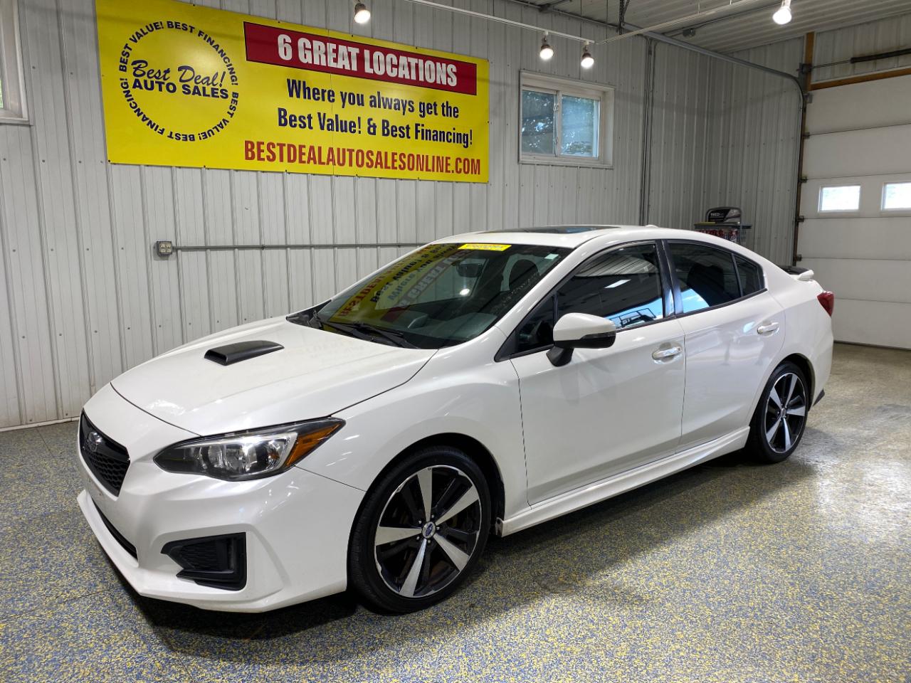 White 2017 Subaru Impreza Sedan All-Wheel Drive Continuously Variable Transmission