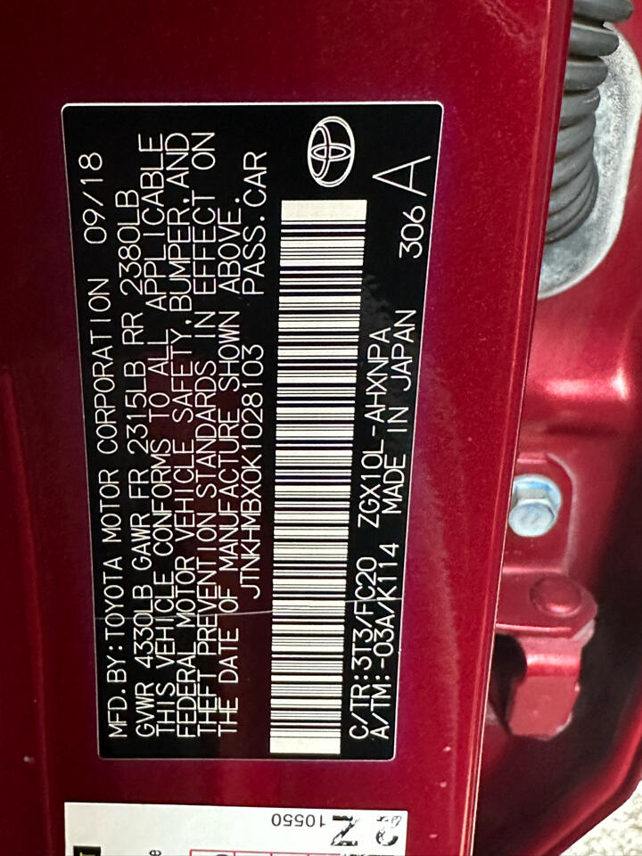 Toyota C-HR LE 4D SUV 2019