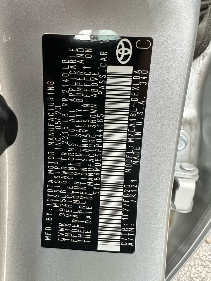 Toyota Corolla LE CVT (Natl) 2023