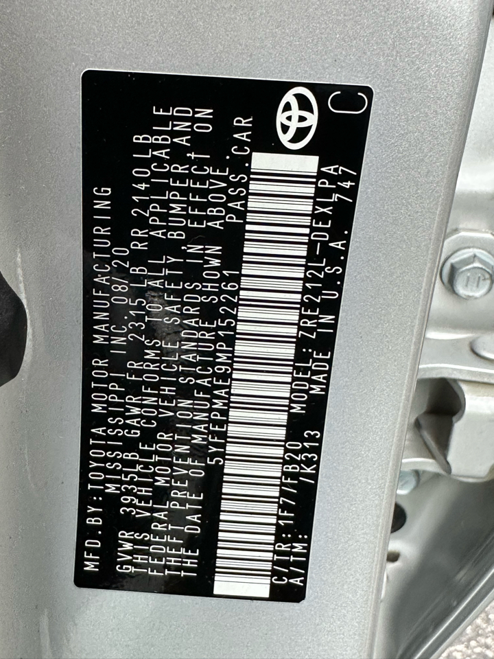 Toyota Corolla LE CVT (Natl) 2021