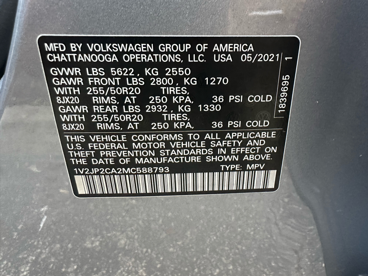 Volkswagen Atlas 2.0T SE w/Technology FWD *Ltd Avail* 2021