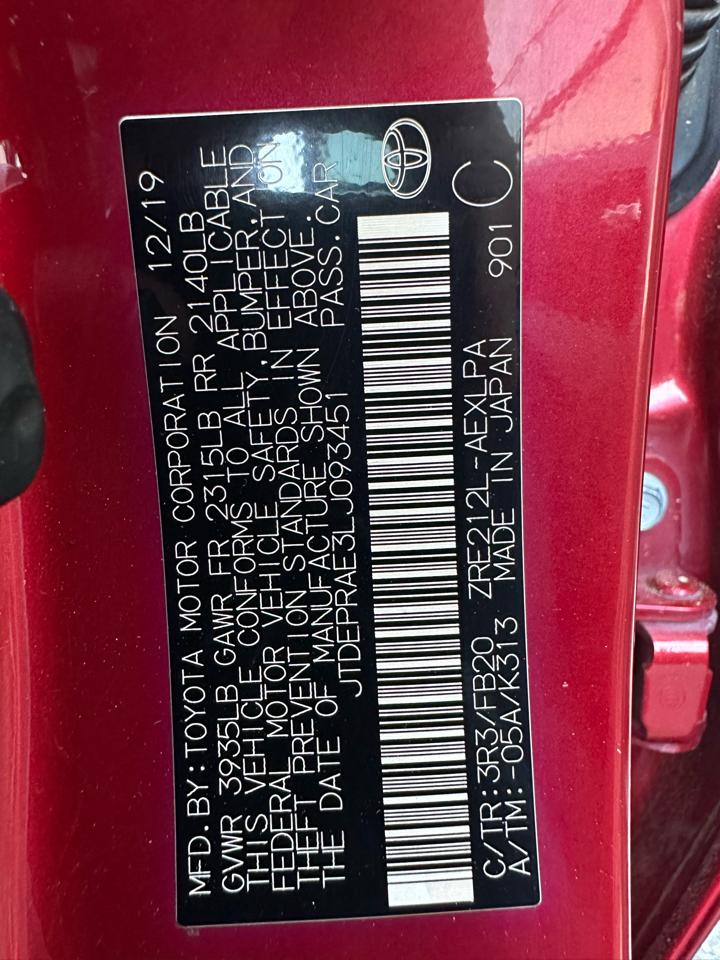 Toyota Corolla LE CVT (Natl) 2020