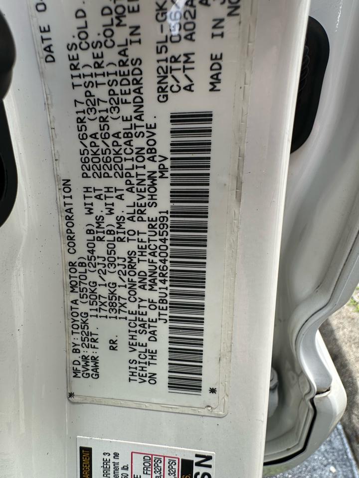 Toyota 4Runner 4dr SR5 V6 Auto 4WD (Natl) 2004