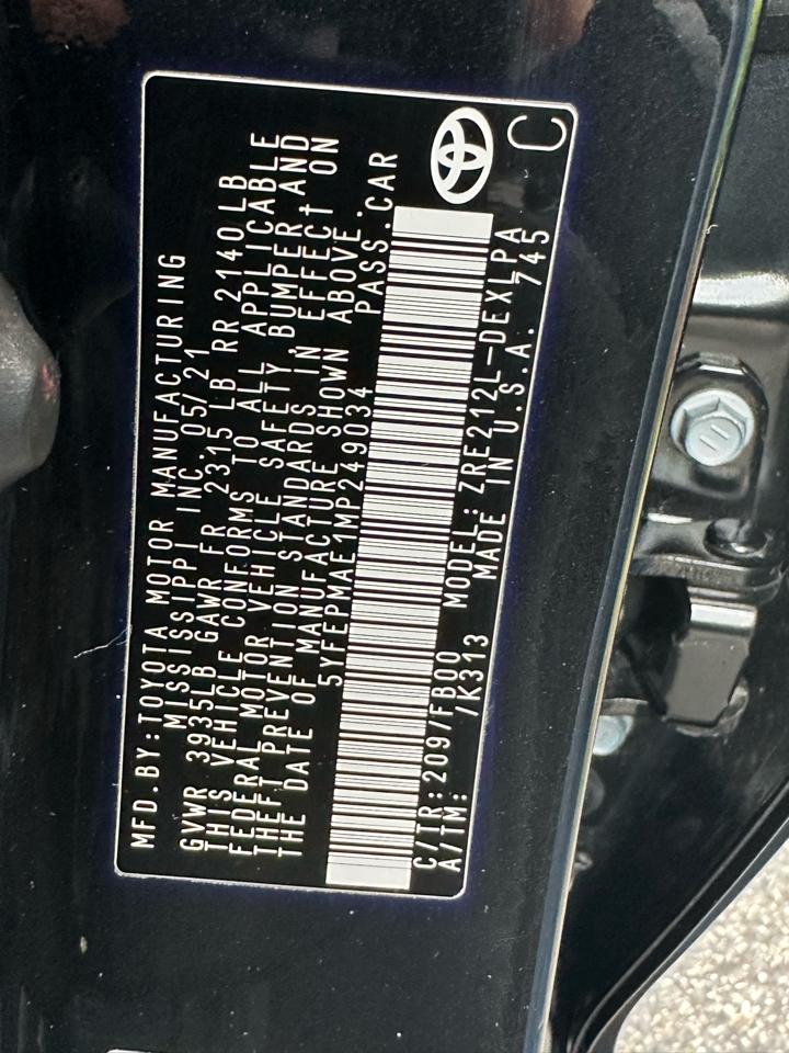 Toyota Corolla LE CVT (Natl) 2021