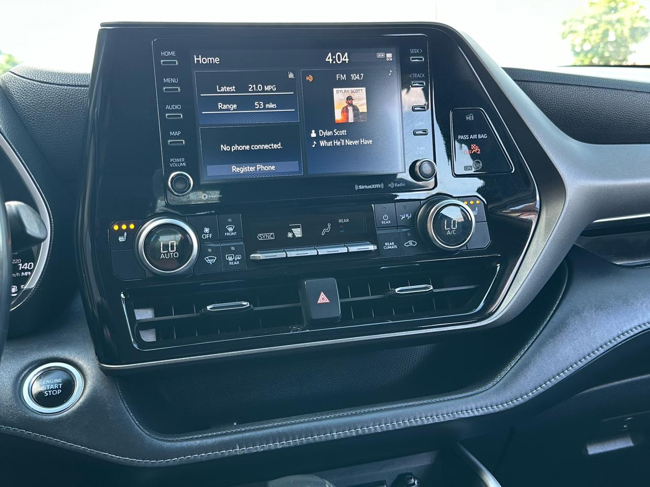 Toyota Highlander XLE FWD (Natl) 2021