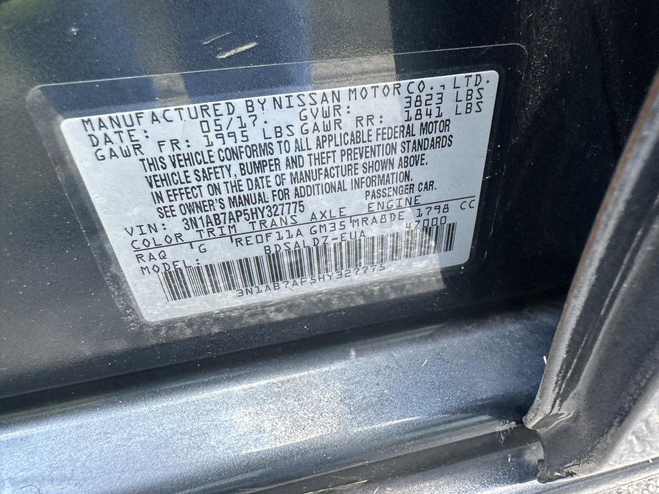 Nissan Sentra SV CVT 2017