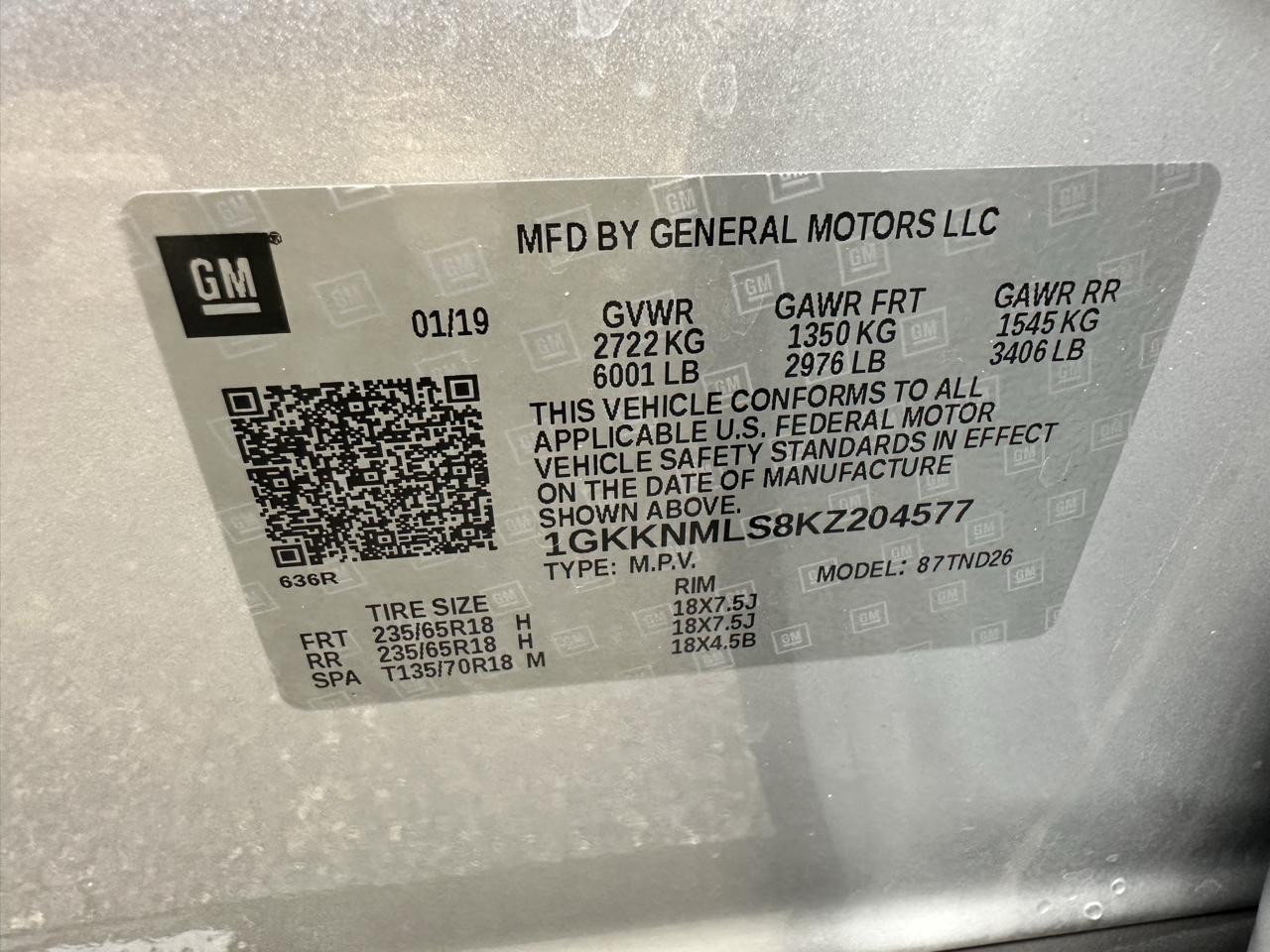 GMC Acadia FWD 4dr SLT w/SLT-1 2019