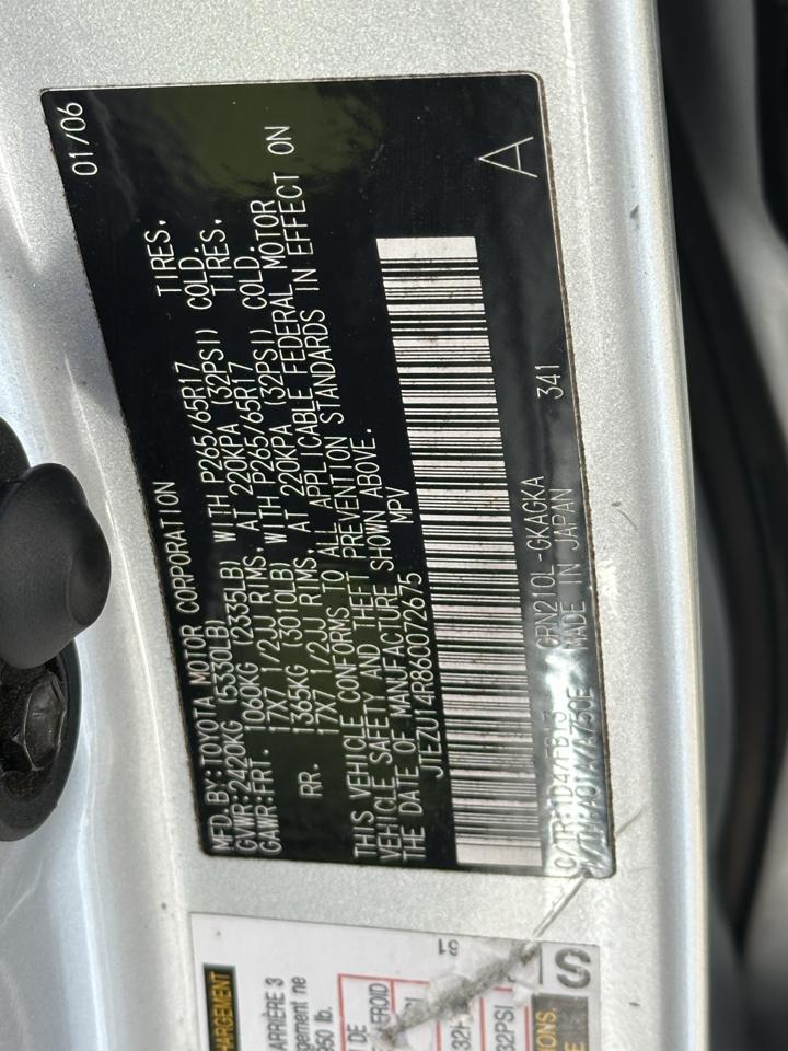 Toyota 4Runner 4dr SR5 V6 Auto (Natl) 2006