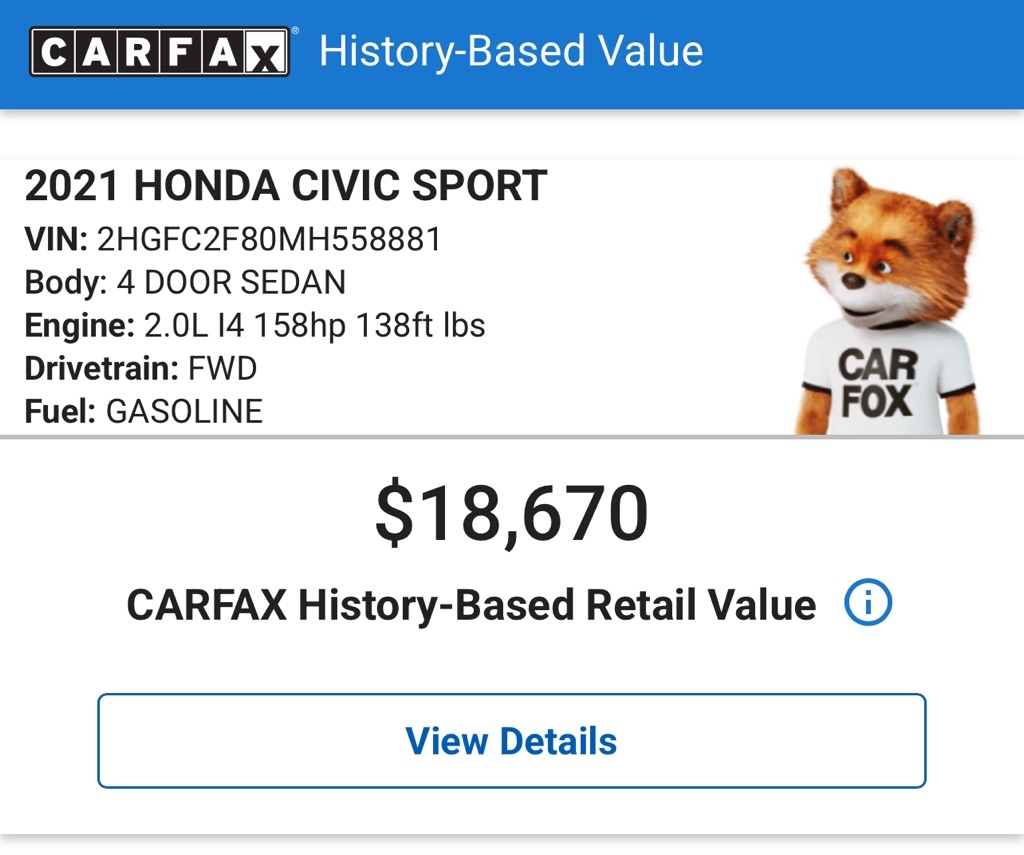 Honda Civic Sport 2021