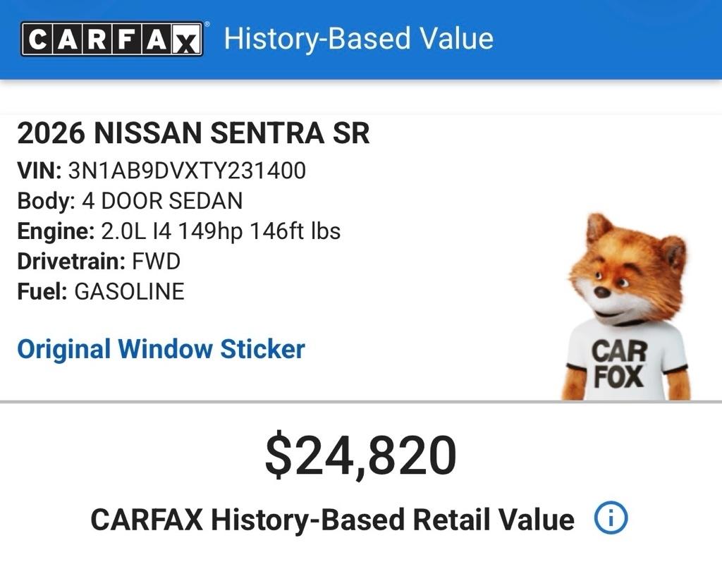 Nissan Sentra SR 2026