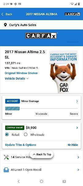 Nissan Altima 2.5 S 2017