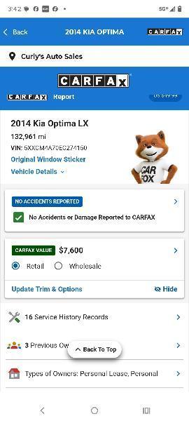 Kia Optima LX 2014