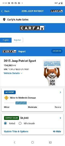 Jeep Patriot Sport 2WD 2015