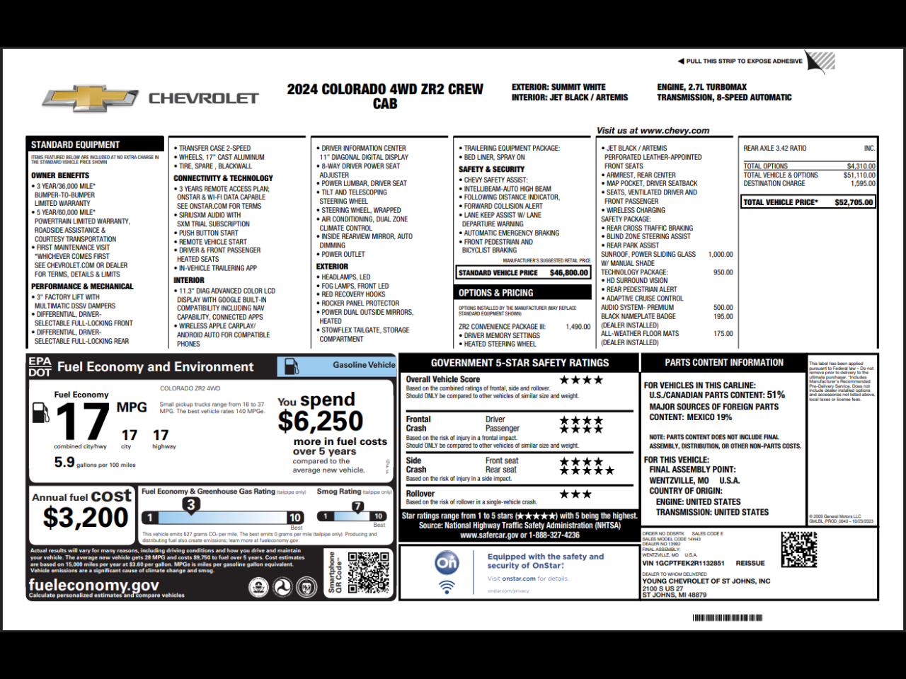 2024 Chevrolet Colorado 4WD Crew Cab ZR2