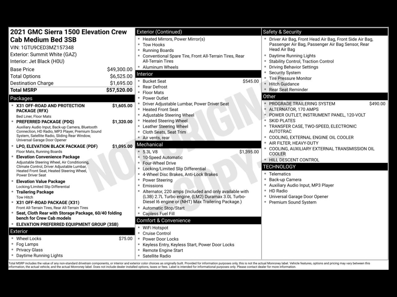 GMC Sierra 1500 4WD Crew Cab 157" Elevation 2021