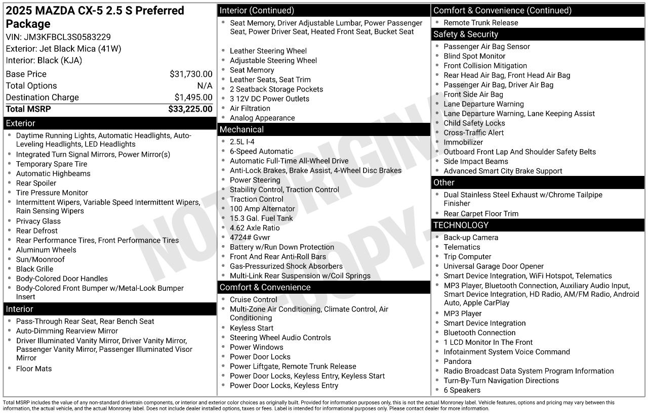 Mazda CX-5 2.5 S Preferred Package AWD 2025