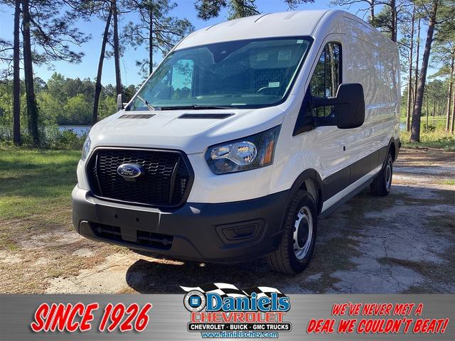 White 2024 Ford Transit Cargo 150 Medium Roof LB RWD Van Rear-Wheel Drive Automatic