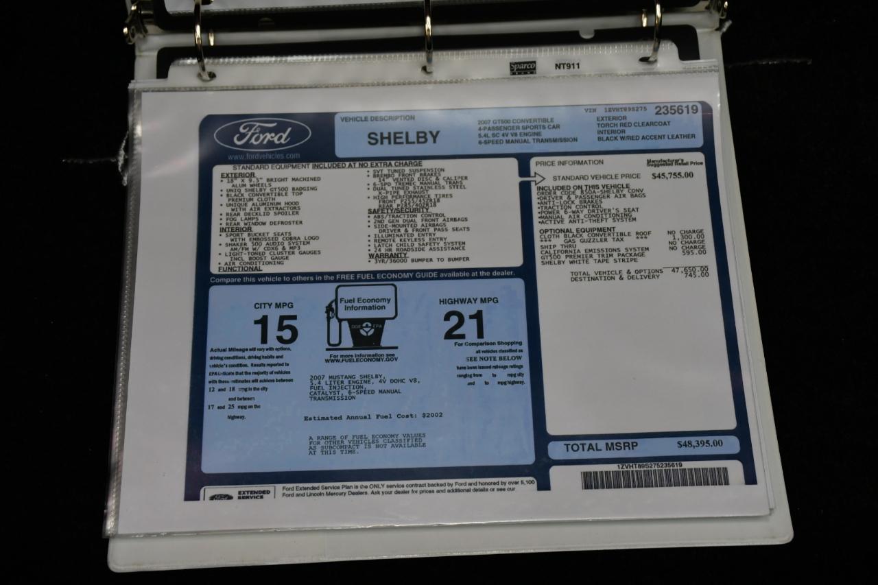 Ford Shelby GT500 Convertible 2007