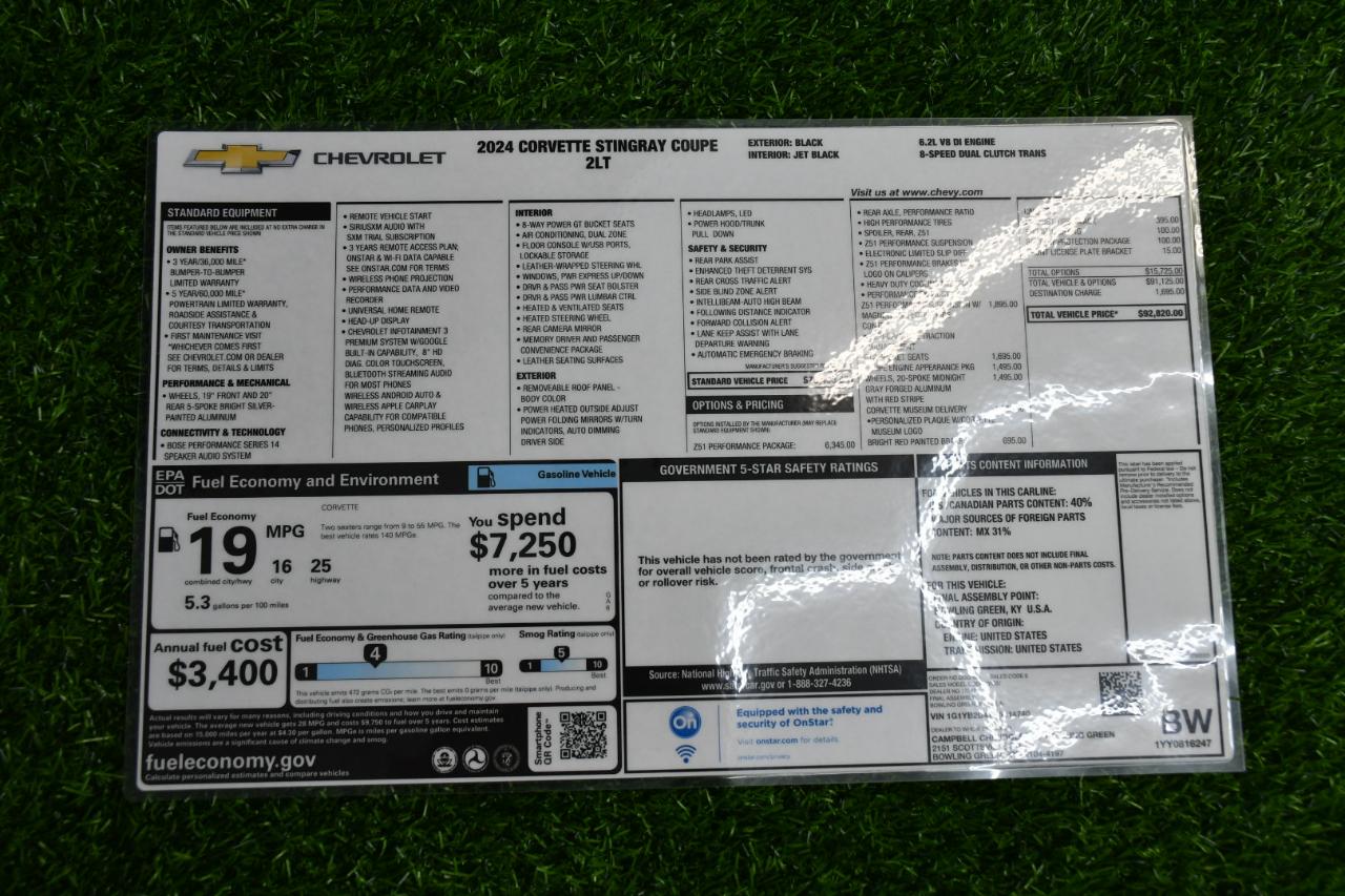 Chevrolet Corvette 2LT Coupe 2024