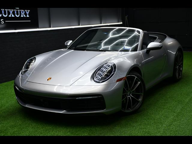 Silver 2023 Porsche 911 Convertible Rear-Wheel Drive