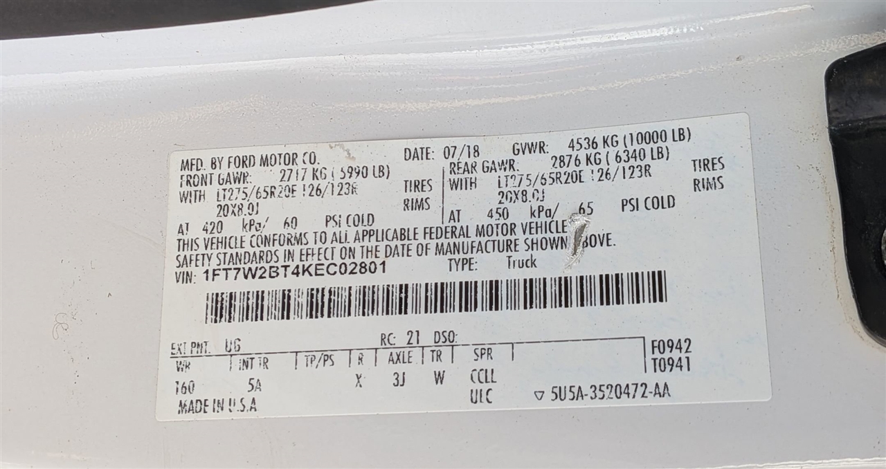 Ford Super Duty F-250 SRW 4WD SuperCab 158" Lariat 2019