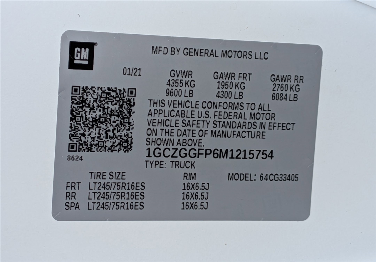 Chevrolet Express Cargo Van RWD 3500 135" 2021