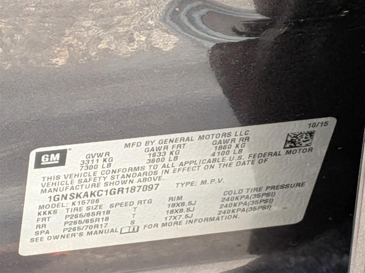 Chevrolet Tahoe  2016