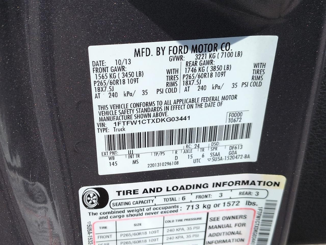 Ford F-150 2WD SuperCrew 145" XLT 2013