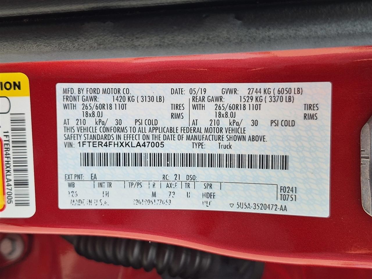 Ford Ranger XLT SuperCrew 4WD 2019