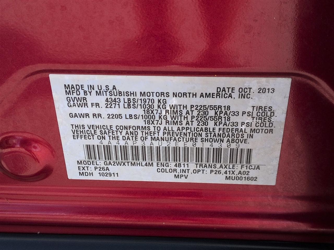 Mitsubishi Outlander Sport  2014