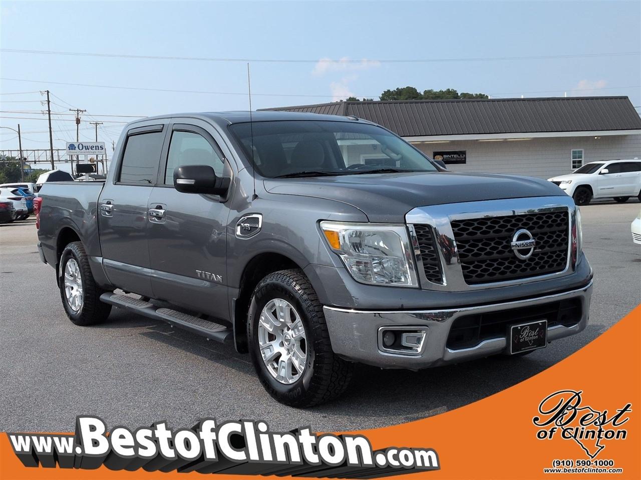 Gray 2017 Nissan Titan Pickup Truck 4X2 7-Speed Automatic