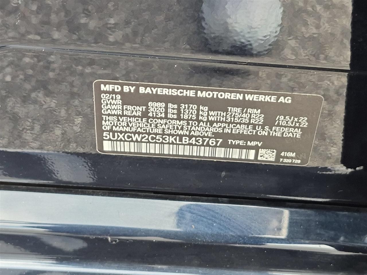 BMW X7  2019